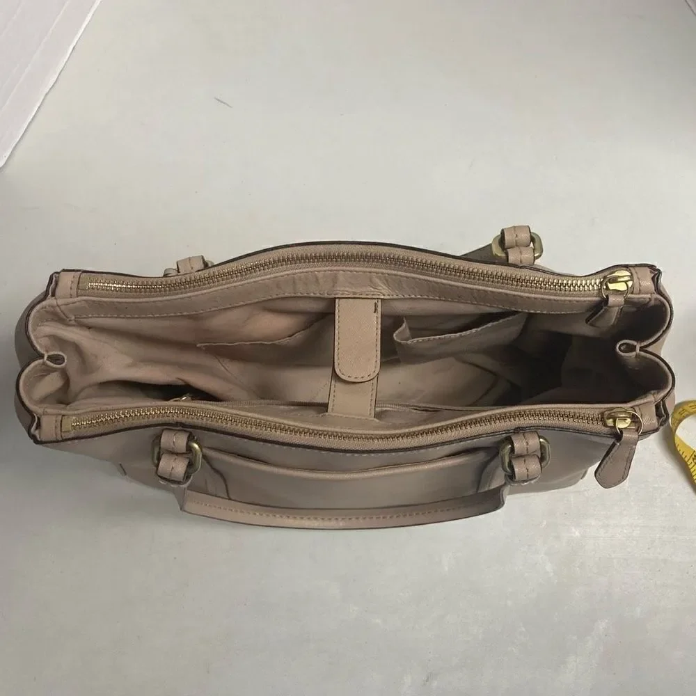 COACH Peyton Leather Jordan Double Zip Women’s Tote Handbag Cream‎ - Picture 8 of 12